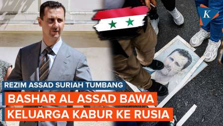 Rezim Assad Didepak Pemberontak HTS, Presiden Suriah Bashar Al Assad Boyong Keluarga Kabur ke Rusia