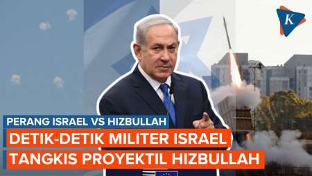 Detik-detik Pertahanan Udara Israel Cegat Proyektil dari Hizbullah