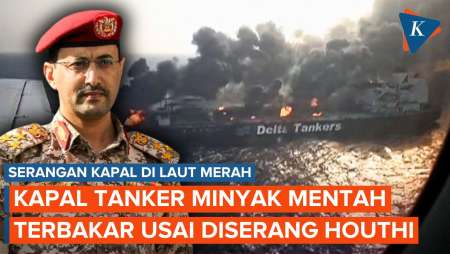 Houthi Serang Kapal Tanker yang Bawa 1 Juta Barel Minyak di Laut Merah