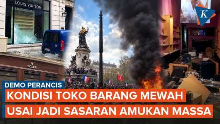 Demo Perancis Ricuh, Toko-toko Barang Mewah Jadi Sasaran Amukan Massa