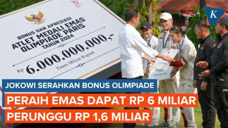 Momen Jokowi Serahkan Bonus Rp 6 M untuk Veddriq dan Rizki, Rp 1,6 M untuk Gregoria