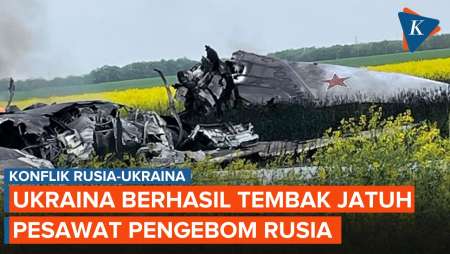 Kali Pertama! Ukraina Tembak Jatuh Pesawat Rusia, Pilot Kabur