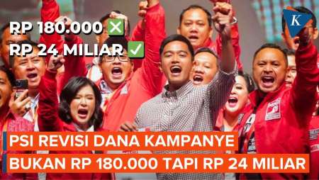 Laporan Biaya Kampanye PSI Jadi Rp 24 Miliar, Sebelumnya Tertulis Rp 180.000