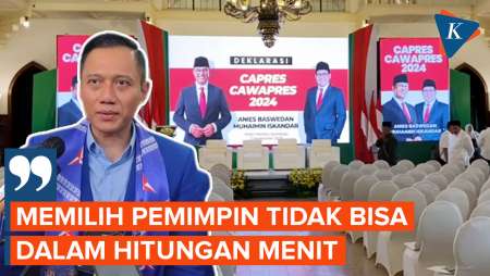 AHY: Capres-Cawapres Tak Bisa Diputuskan Hanya Hitungan Menit oleh Segelintir Orang