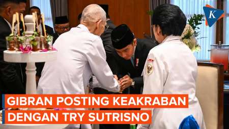 Momen Gibran Salami Try Sutrisno Usai Ramai Wacana Pemakzulan Wapres