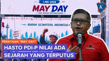 Kata Hasto PDI-P soal "May Day" di Monas Diisi Acara Senang-senang