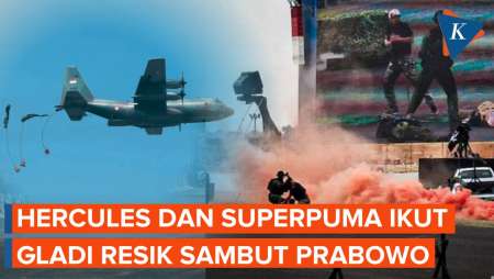 Dentuman Peledak dan Aksi Pesawat Tempur Warnai Gladi Bersih TNI Sambut Prabowo