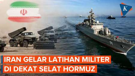 Makin Panas! Iran Gelar Latihan Perang di Selat Hormuz, Siaga Serangan AS