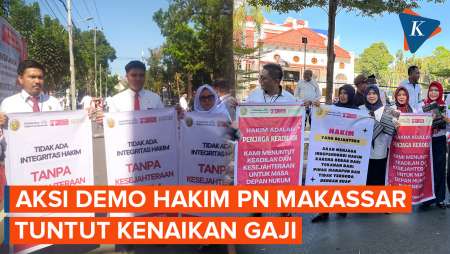 Puluhan Hakim di Pengadilan Negeri Makassar Demo Minta Kenaikan Gaji