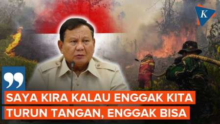 Prabowo Klaim Karhutla Turun Drastis Berkat Pemerintah Turun Tangan