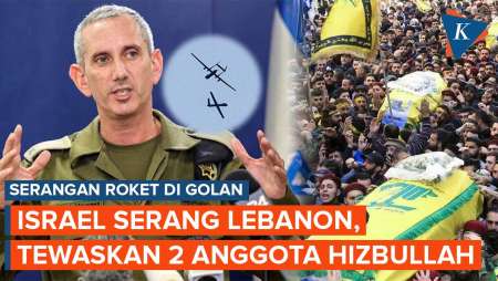 Israel Serang Lebanon Terkait Serangan Roket di Golan, Tewaskan 2 Anggota Hizbullah