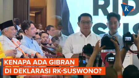 Ada Apa Gibran Datangi Deklarasi RK-Suswono, padahal Bukan Kader Partai?