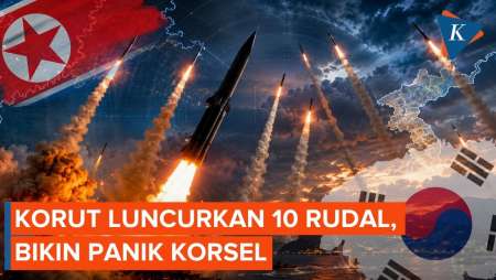 Tak Hanya Gertak, Korut Luncurkan 10 Rudal Saat AS-Korsel Latihan Perang