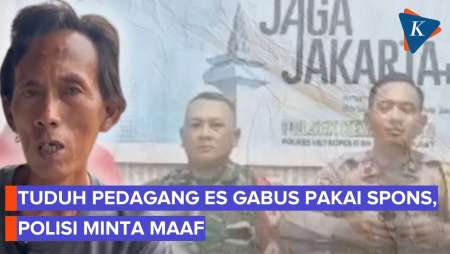 Tuduh Pedagang Es Gabus Pakai Spons, Polisi Ngaku Salah Dan Minta Maaf