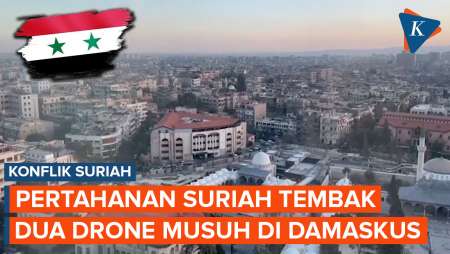 Suriah Tembak Jatuh Dua Drone Musuh yang Serang Damaskus