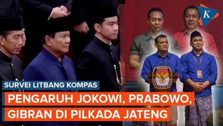 Survei Litbang Kompas Pilkada Jateng 2024: Pengaruh Jokowi, Prabowo, Gibran ke Pilihan Cagub-Cawagub