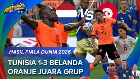 Hasil Piala Dunia 2026 Tunisia Vs Belanda 1-3, Oranje Juara Grup Neraka