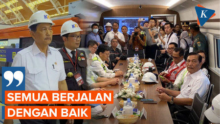 Luhut Jajal Kereta Cepat Jakarta-Bandung dengan Kecepatan 350 Km Per…