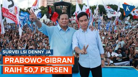 Survei LSI Denny JA: Prabowo-Gibran Capai 50 Persen, Lewati “The Magic Number”