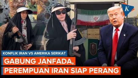 Perempuan Iran Tantang Trump, Siap Perang Lawan AS!