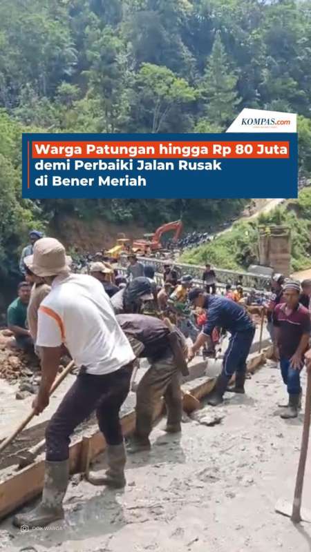 Warga Patungan Hingga Rp 80 Juta Demi Perbaiki Jalan Rusak Di Bener Meriah