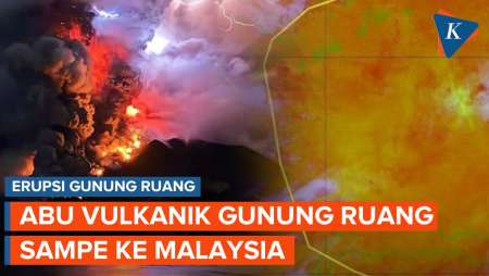 Abu Vulkanik Letusan Gunung Ruang sampai ke Malaysia