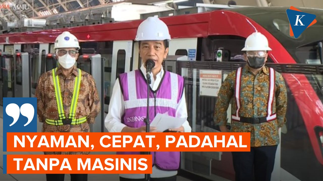 Jokowi: LRT Ini Dibangun dengan Sistem Tanpa Masinis