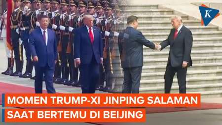 Momen Trump Dan Xi Jinping Salaman Saat Bertemu Langsung Di Beijing