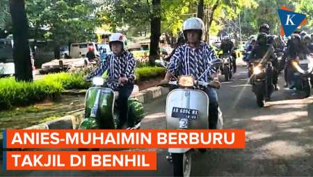 Jelang Pengumuman Hasil Rekapitulasi KPU, Anies-Muhaimin Motoran ke Pasar Benhil