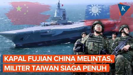 Kapal Induk Tercanggih China Lintasi Selat Taiwan, Misi Apa?