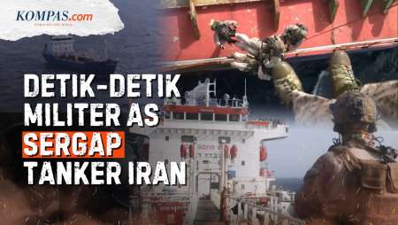 Detik-detik Militer AS Naiki Kapal Tanker Iran Di Teluk Oman
