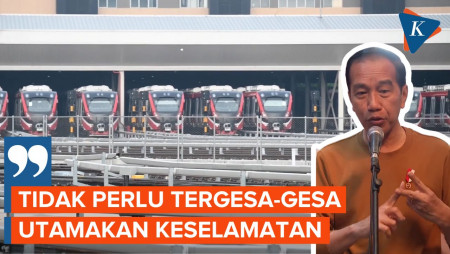 Jokowi Minta Tak Usah Tergesa-gesa Operasikan LRT