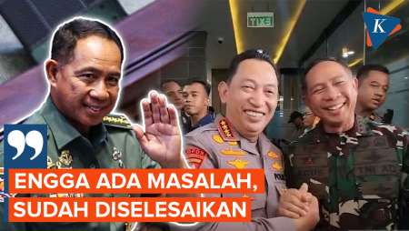 Masalah TNI AL dan Brimob di Sorong Selesai, Kapolri dan Panglima TNI Berangkulan