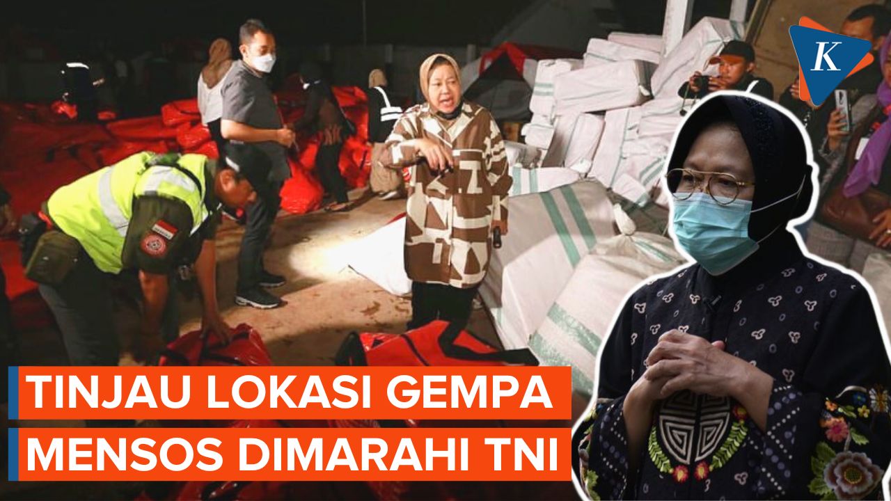 Tinjau Lokasi Terdampak Gempa Cianjur, Mensos Risma Dimarahi Prajurit TNI