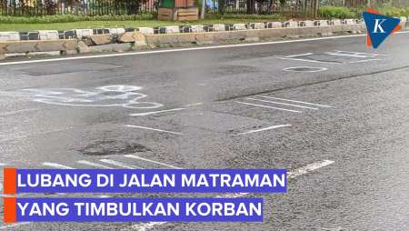 Melihat Bekas Lubang Di Jalan Matraman Yang Timbulkan Korban Jiwa