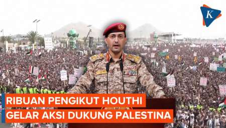 Ribuan Pengikut Houthi Gelar Aksi Dukung Rakyat Palestina yang Diserang Israel