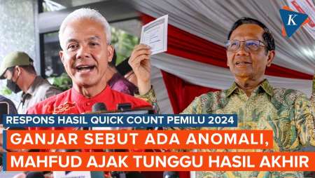 Respons Ganjar dan Mahfud soal Quick Count Pemilu 2024