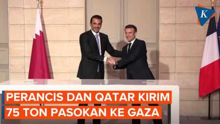 Perancis dan Qatar Sepakati Kerja Sama Bantuan Kemanusiaan untuk Gaza
