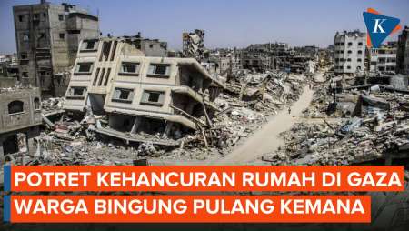 Ribuan Warga Gaza Bingung Pulang Ke Mana, Rumahnya Kini Jadi Puing