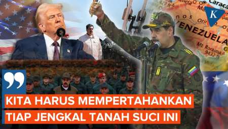 Angkat Pedang, Maduro Bersumpah Pertahankan Setiap Jengkal Tanah Venezuela