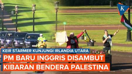 Momen PM Inggris Keir Starmer Disambut Bendera Palestina Saat Kunjungi Irlandia Utara