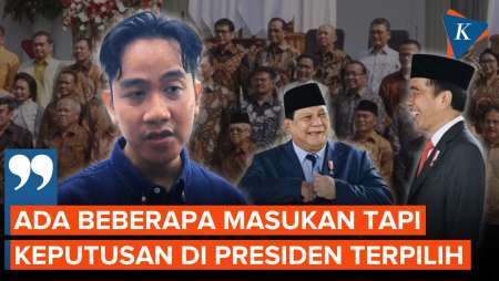 Gibran Akui Jokowi Beri Masukan ke Prabowo soal Susunan Kabinet