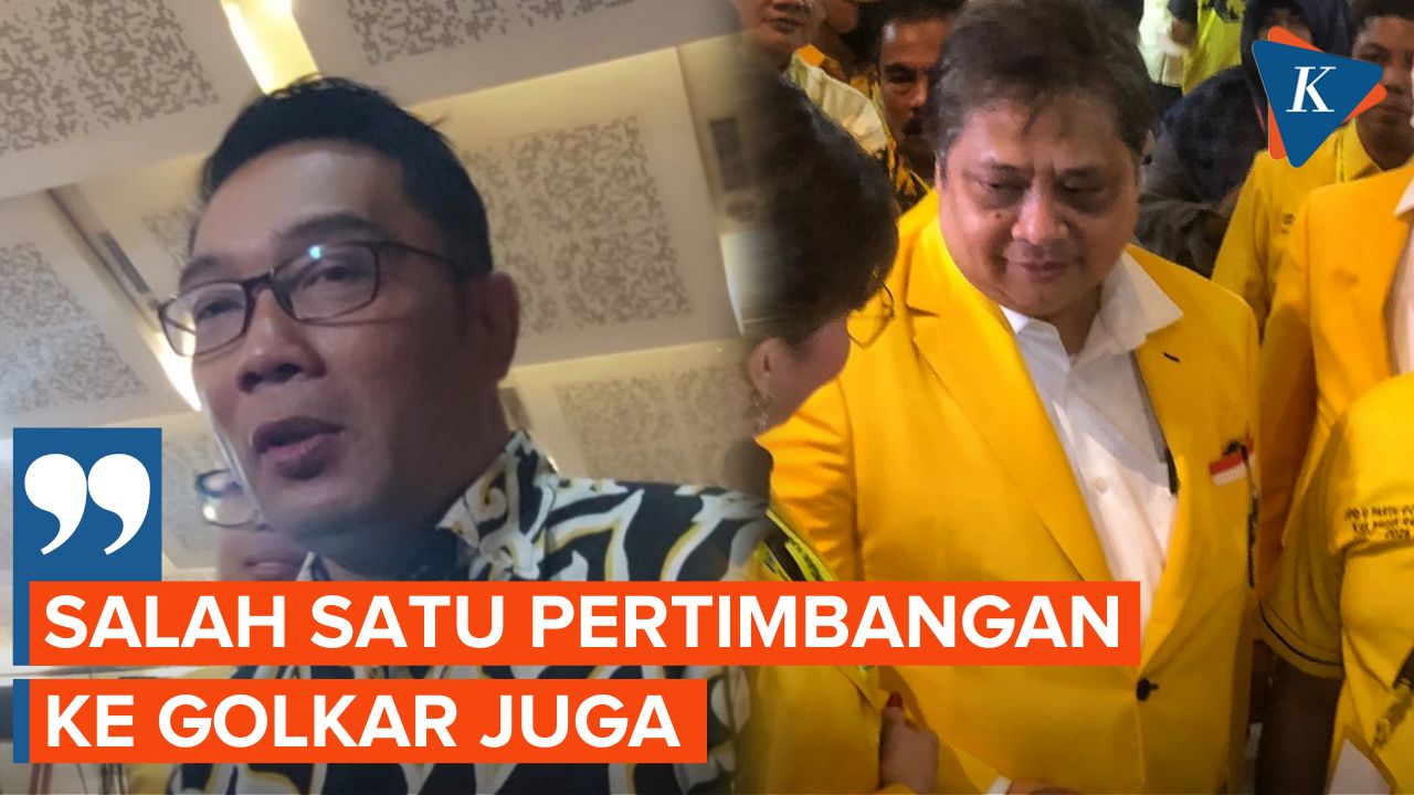 Ridwan Kamil Pertimbangkan Gabung Golkar Jelang Pemilu 2024