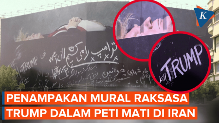 Iran Pasang Mural Trump Terbaring Di Peti Mati, Warga: Kami Tak Pernah Kalah!
