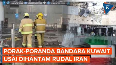 Potret Bandara Kuwait Porak-poranda Dihantam Serangan Iran, 1 Tewas