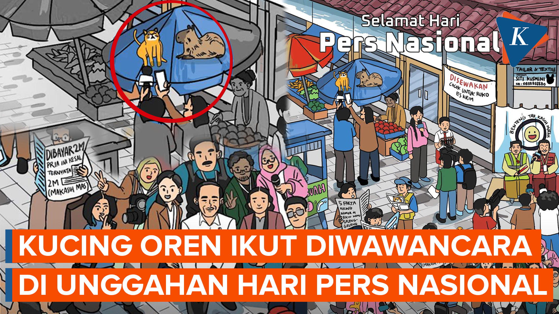 Jokowi Unggah Poster Selamat Hari Pers Nasional, Kucing Oren Ikut Diwawancara