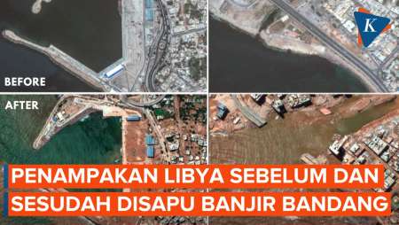 Penampakan Libya dari Satelit Setelah Dihajar Banjir Bandang