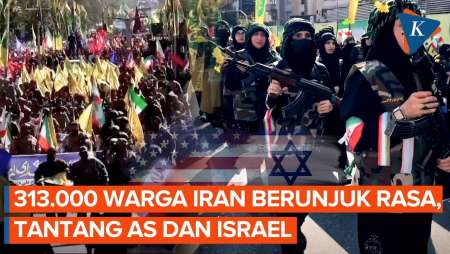 313.000 Rakyat Iran Turun ke Jalan, Tak Mau Kalah dari AS, Israel, dan Trump