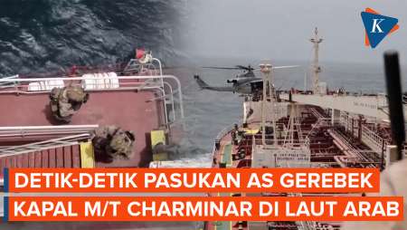 Detik-detik Tentara AS Sergap Kapal Tanker M/T Charminar Di Laut Arab