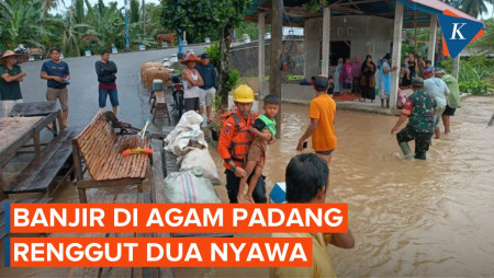 Banjir di Kota Padang Telan 2 Korban Jiwa